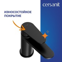 Смеситель для раковины Cersanit Лара (Lara) 68152 матовый черный Смеситель для раковины Cersanit Лара (Lara) 68152 матовый черный