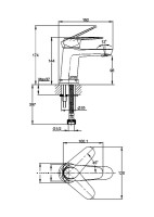 Смеситель для раковины Cersanit Лара (Lara) 68152 матовый черный Смеситель для раковины Cersanit Лара (Lara) 68152 матовый черный