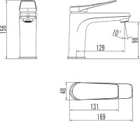 Смеситель для раковины Lemark Bronx LM3706BL черный