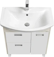 Тумба с раковиной AQUATON Бекка PRO 70 белая, дуб сомерсет