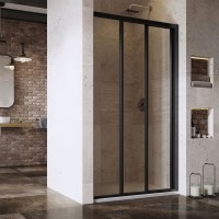 Душевая дверь в нишу Ravak Supernova ASDP3-110 Transparent, 200, профиль черный