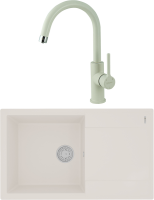 Комплект Мойка Lemark Imandra 840 9910034 жасмин + Смеситель Comfort LM3073PJS жасмин