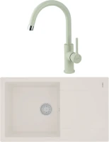 Комплект Мойка Lemark Imandra 840 9910034 жасмин + Смеситель Comfort LM3073PJS жасмин