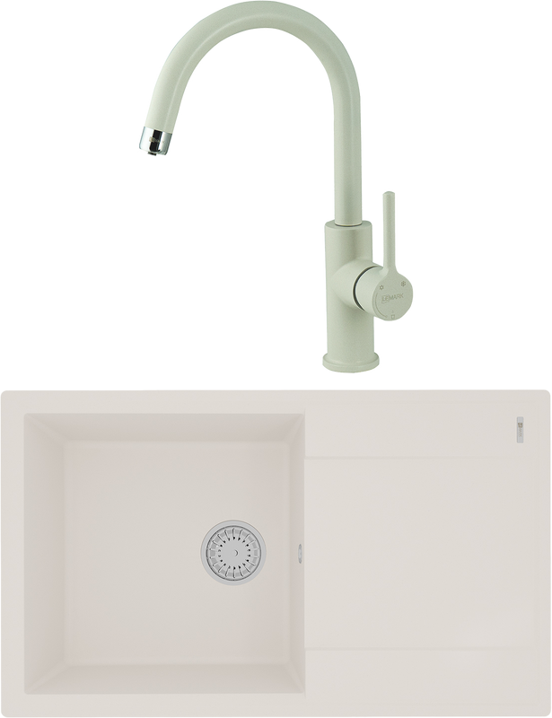 Комплект Мойка Lemark Imandra 840 9910034 жасмин + Смеситель Comfort LM3073PJS жасмин