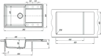 Комплект Мойка Lemark Imandra 840 9910034 жасмин + Смеситель Comfort LM3073PJS жасмин