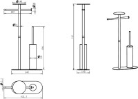 Стойка Boheme Venturo 10953-MG matt gold Стойка Boheme Venturo 10953-MG matt gold