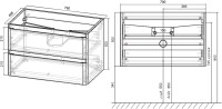 Мебель для ванной комнаты Vincea Vico 80 дуб винтаж