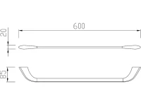 Полотенцедержатель Cezares Liner TH-60-GM оружейная сталь Полотенцедержатель Cezares Liner TH-60-GM оружейная сталь