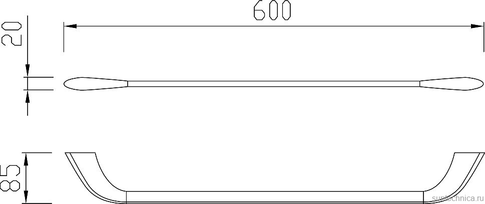 Полотенцедержатель Cezares Liner TH-60-GM оружейная сталь