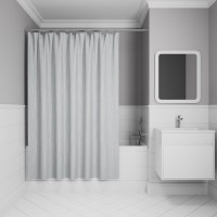 Штора для ванной IDDIS Base BD02P24i11 240х200, светло-серая