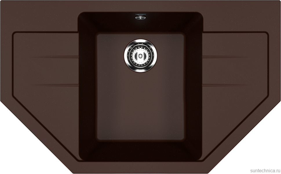 Мойка кухонная Ulgran U-609 -345 шоколад