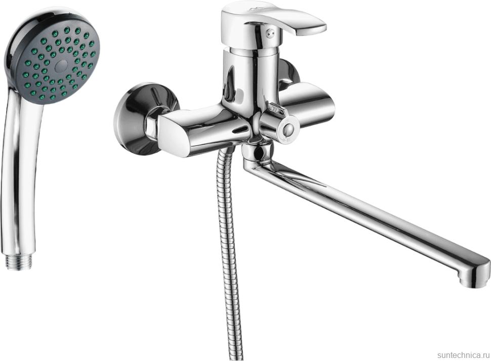 Смеситель с длинным изливом для ванны Fashun A2270 хром