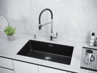 Комплект Мойка Paulmark Lumi LU74-BLM черный металлик + Измельчитель Intenso