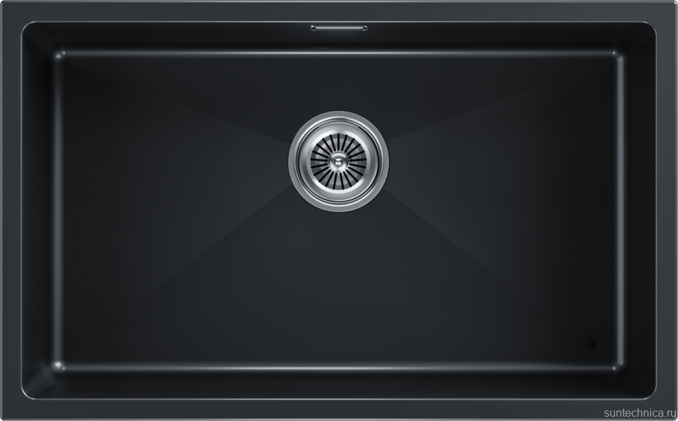 Комплект Мойка Paulmark Lumi LU74-BLM черный металлик + Измельчитель Intenso