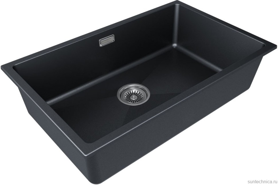 Комплект Мойка Paulmark Lumi LU74-BLM черный металлик + Измельчитель Intenso