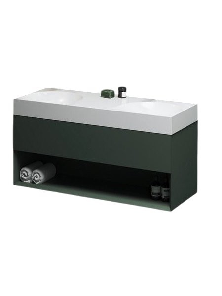Тумба с раковиной Ravak Lite SD 120 серо-зеленая