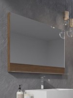 Зеркало Ravak Formy 80 орех, с полкой