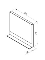 Зеркало Ravak Formy 80 орех, с полкой