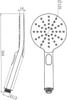 Душевая лейка Lemark LM8122BL черная