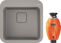 Комплект Мойка Omoikiri Tasogare 51 leningrad grey + Измельчитель Nagare 1000