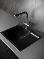 Мойка кухонная РМС MRK-5851BL-L c дозатором, графит