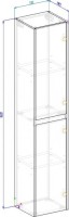 Шкаф пенал для ванной BelBagno Kraft 33 R, pino pasadena