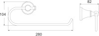 Полотенцедержатель Rose RG1906T пепельный