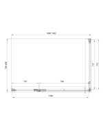 Душевой уголок Veconi Premium Alassio SP CH 150х80, профиль матовый хром, стекло прозрачное