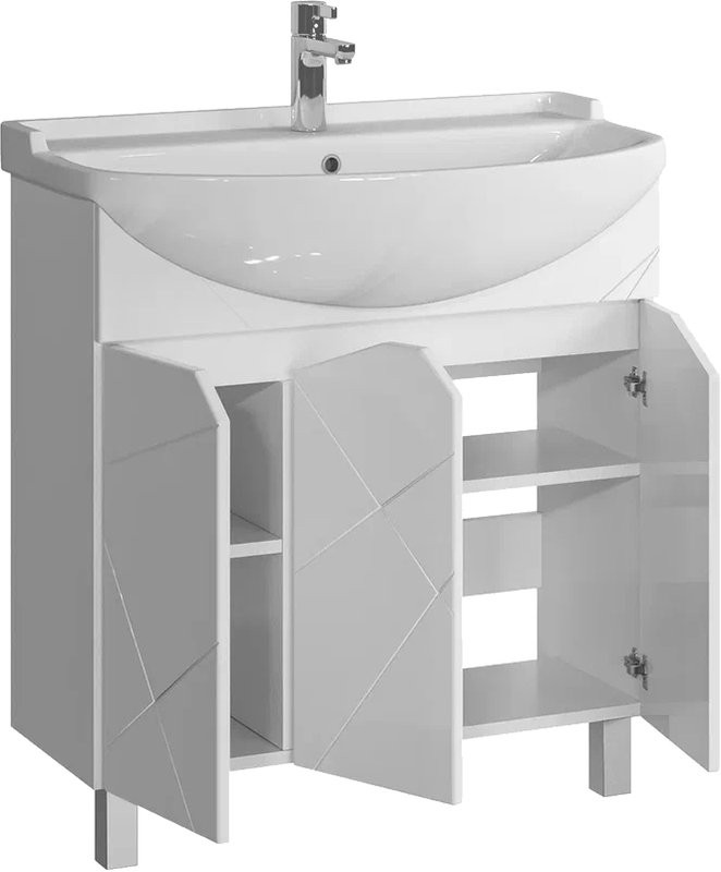 Мебель для ванной комнаты SanStar Каскад 80 раковина Амур