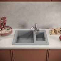 Мойка кухонная Domaci Болонья М-19-006 светло-серая Мойка кухонная Domaci Болонья М-19-006 светло-серая