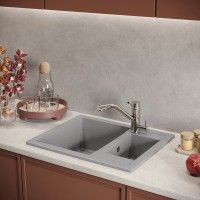 Мойка кухонная Domaci Болонья М-19-006 светло-серая Мойка кухонная Domaci Болонья М-19-006 светло-серая