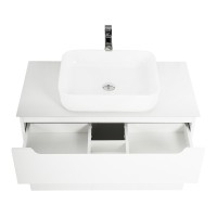 Тумба с раковиной BelBagno Etna 80 2 ящика, со столешницей, bianco lucido