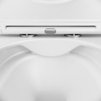 Комплект Унитаз подвесной AM.PM Func C8F1701MWSC безободковый, с микролифтом, матовый белый + Инсталляция TECE Base 9400413 4 в 1 с кнопкой смыва