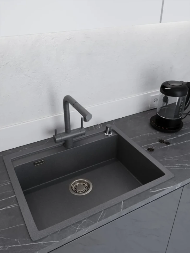 Мойка кухонная Emar Quartz EMQ-1640.Q антрацит
