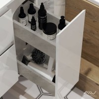 Мебель для ванной комнаты Alavann Eva 100 подвесная, белая