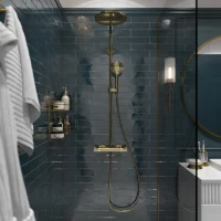 Душевая стойка Hansgrohe Raindance Select S 240 1jet 27633990 Showerpipe, полированное золото