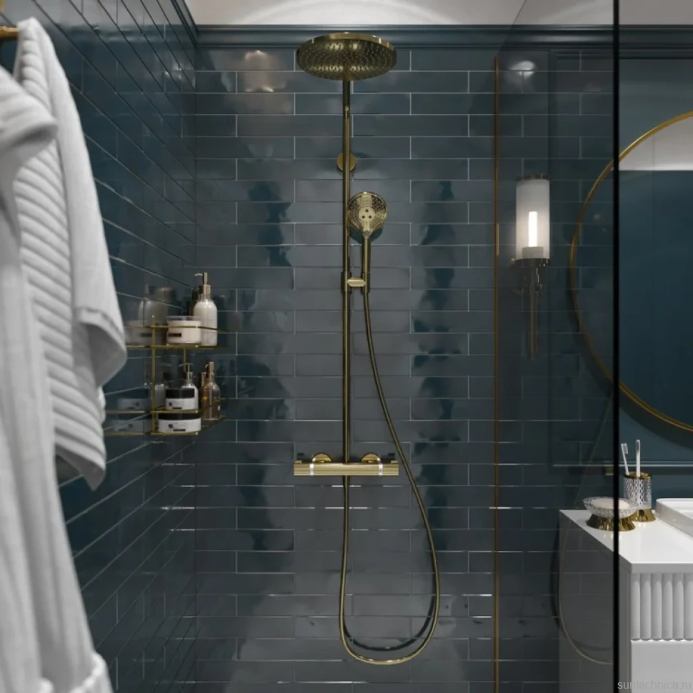 Душевая стойка Hansgrohe Raindance Select S 240 1jet 27633990 Showerpipe, полированное золото