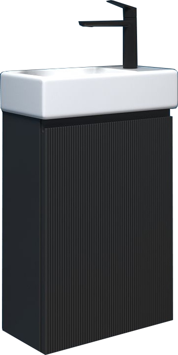 Тумба с раковиной Wellsee WC Area 221802000 40 см, цвет матовый темно-серый