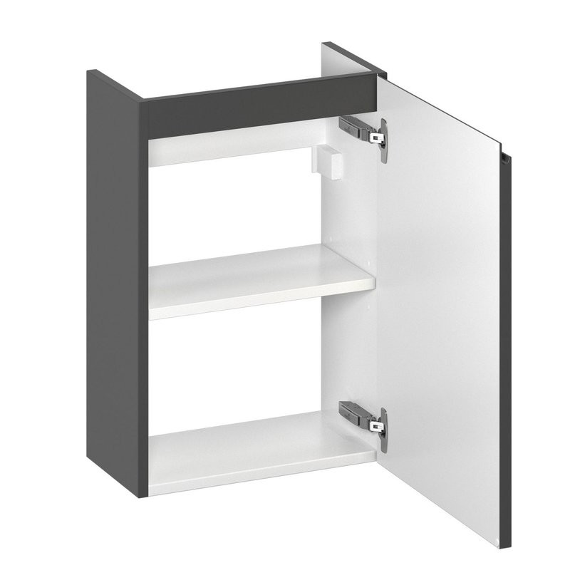 Тумба с раковиной Wellsee WC Area 221802000 40 см, цвет матовый темно-серый
