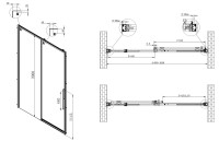 Душевая дверь в нишу Vincea Ultima VDS-7UL100CL 100 см, профиль хром, стекло прозрачное