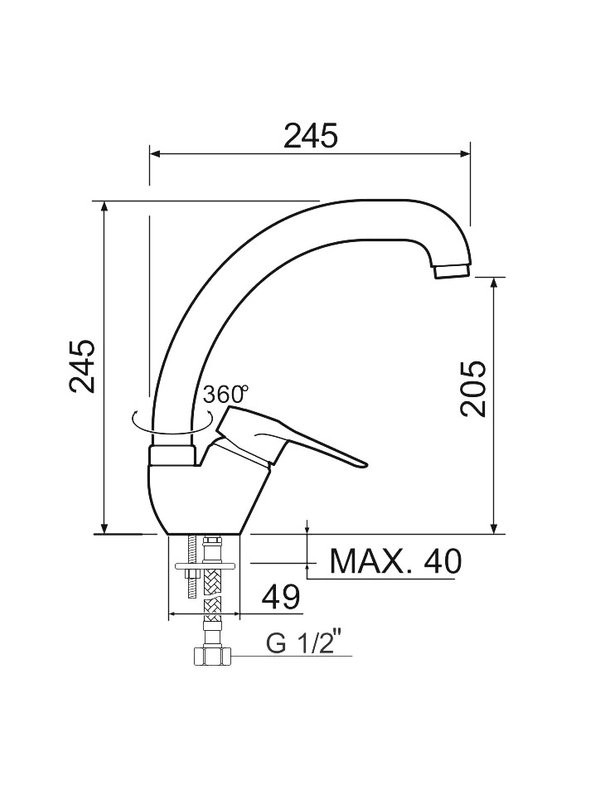 Смеситель для кухни РМС SL55 SL55-011F