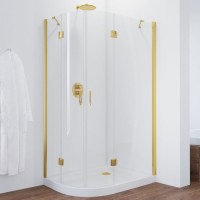 Душевой уголок Vegas Glass AFS-F 100*90 09 01 R профиль золото, стекло прозрачное