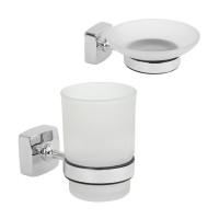 Набор Стакан Fixsen Kvadro 61306 + Мыльница 61308 Набор Стакан Fixsen Kvadro 61306 + Мыльница 61308