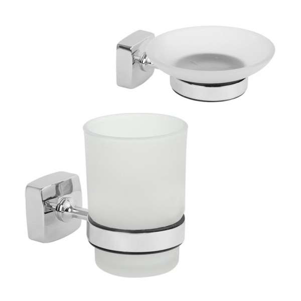 Набор Стакан Fixsen Kvadro 61306 + Мыльница 61308