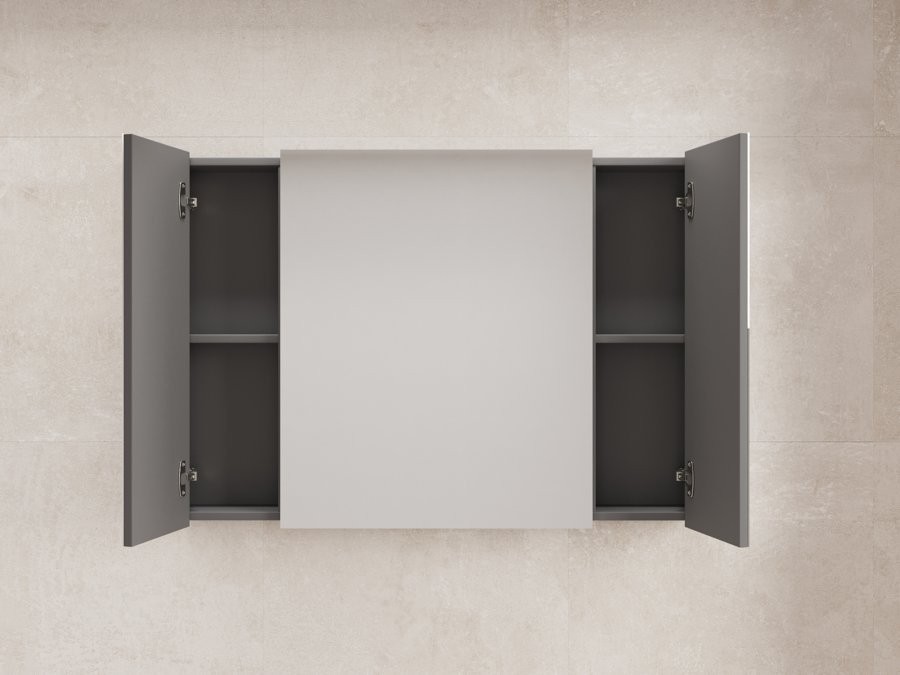 Зеркальный шкаф "ЛИМА 100" эмаль, графит