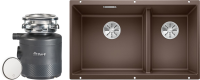 Комплект Мойка Blanco Subline 430/270-U кофе + Измельчитель Bort Alligator X