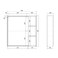 Мебель для ванной комнаты SanStar Graffa 70 дуб вотан, графит софт, раковина Фостер 70