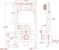 Комплект Унитаз подвесной Bauedge Bau Dream безободковый, с микролифтом + Инсталляция Bau Pro + Кнопка Stil, белый глянец