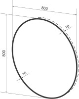 Зеркало круглое Wellsee 7 Rays’ Spectrum 80 черное матовое Зеркало круглое Wellsee 7 Rays’ Spectrum 80 черное матовое
