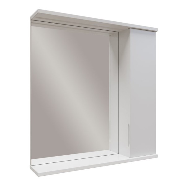 Зеркало Mixline Лайн 60 правое с подсветкой, белое